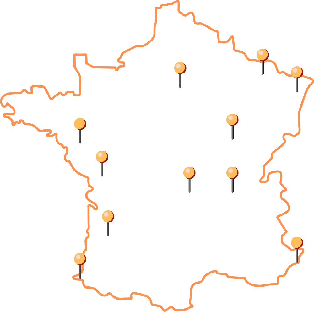 Carte des centres NEO Formations en France